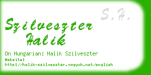 szilveszter halik business card